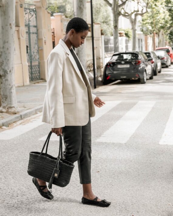 Sac à bandoulière en cuir BIBA Perkins Black