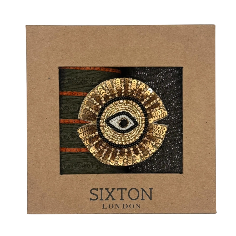 Duo de boîtes de chaussettes Ivy Lyon & Ivy Tokyo avec épingle Sunray Eye