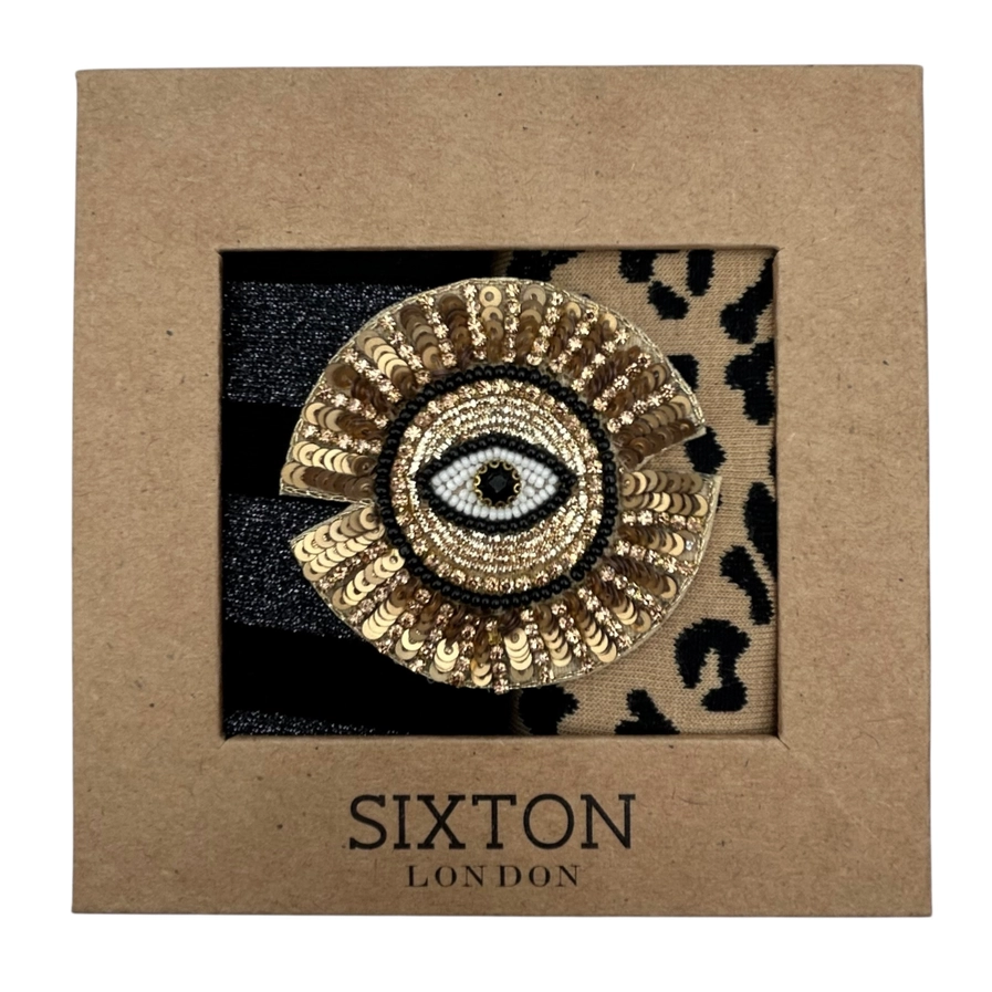 Léopard des sables & duo de boîtes de chaussettes Berlin avec Œil de rayon de soleil