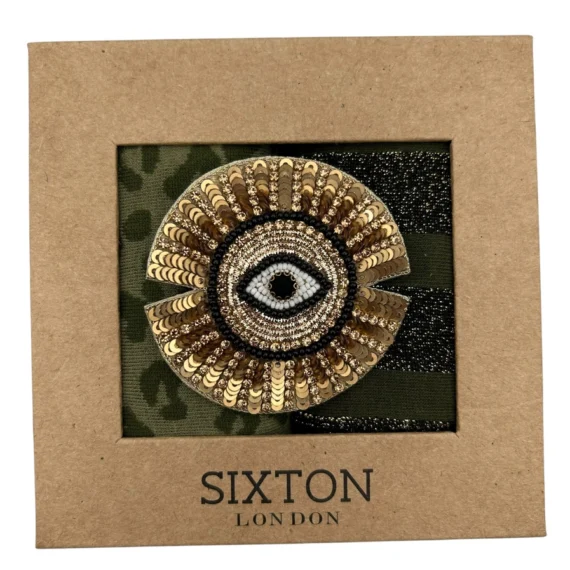 Duo de boîtes de chaussettes Ivy Leopard & Berlin avec broche œil Sunray