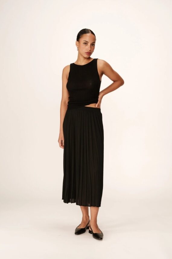 jupe plisse noir