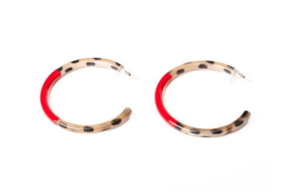 Créole KATHLEEN Léopard et Rouge