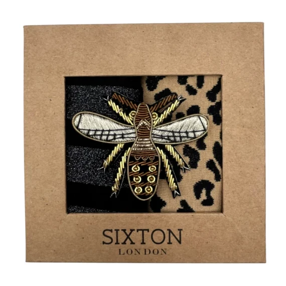 Léopard des sables & duo de boîtes à chaussettes Berlin avec insecte métallique