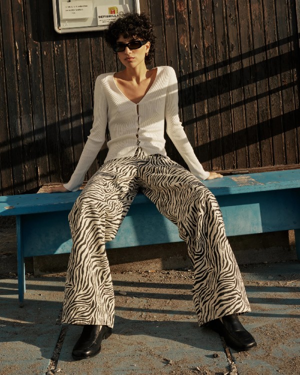 Jean loose imprimé zebre Socca