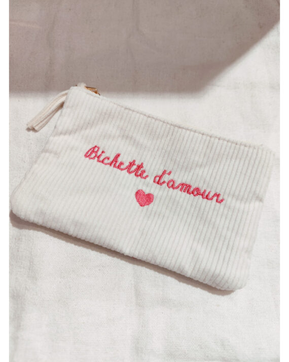 Pochette côtelée d'amour