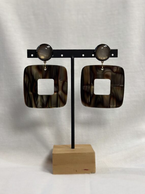 BOUCLES ECAILLES MARBRE FRANCINE BRAMLI